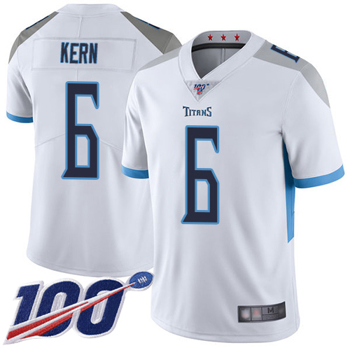 Tennessee Titans Limited White Men Brett Kern Road Jersey NFL Football #6 100th Season Vapor Untouchable